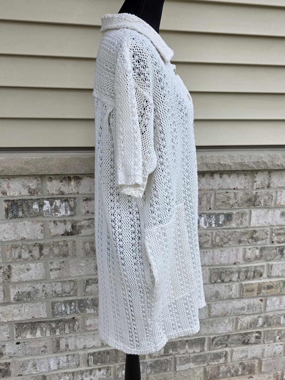 Free People FP Beach Crochet Romper Boho Ivory Medium - Picture 2 of 12
